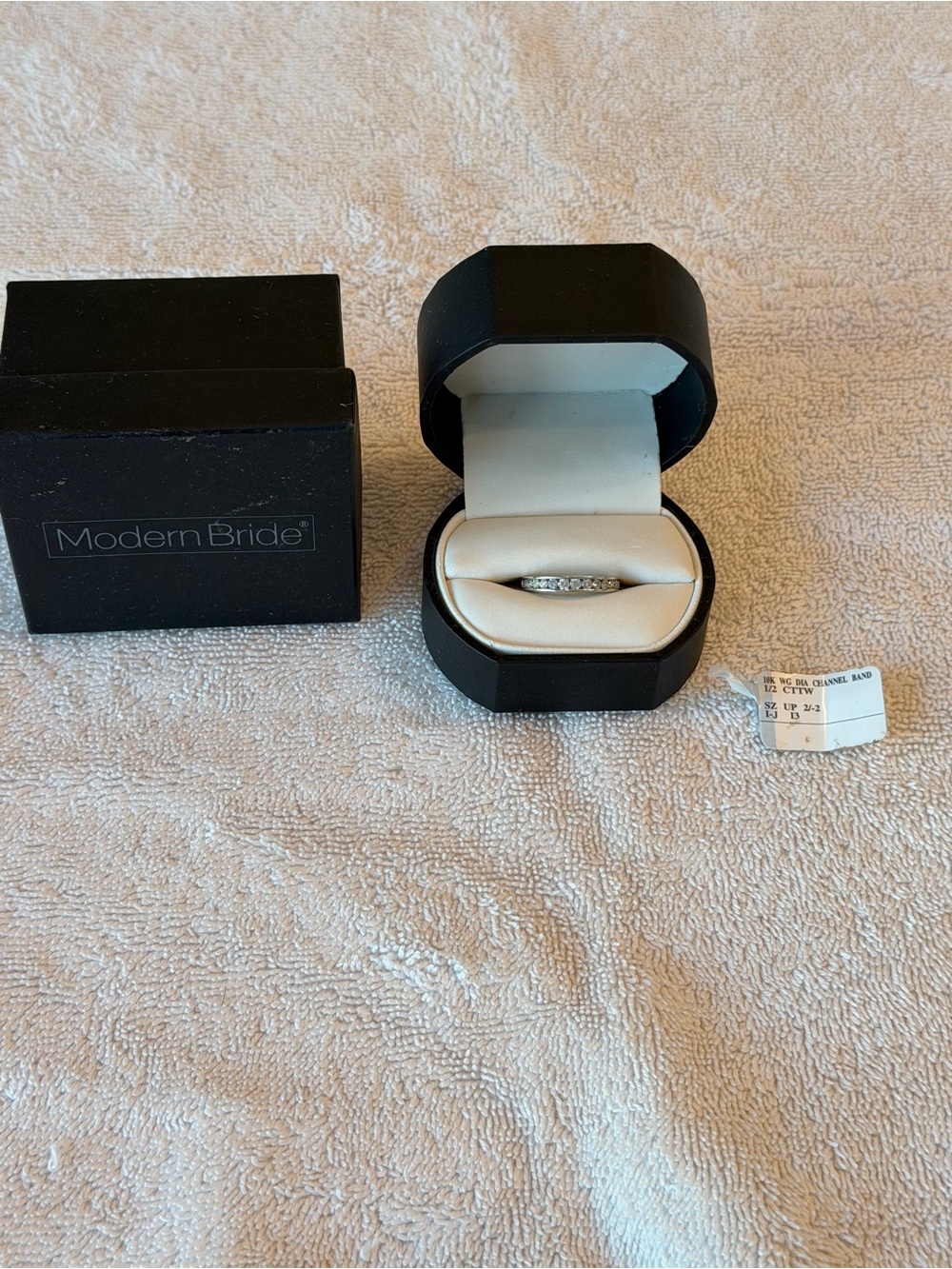White Gold Diamond Channel Ring